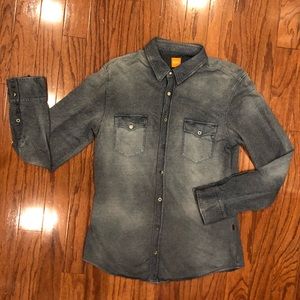 Hugo Boss Stretch Denim Casual Button Up